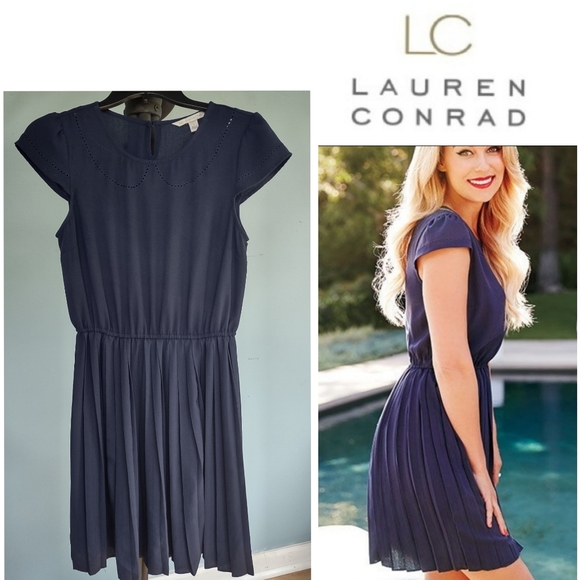 Lauren Conrad blue business casual dress - Picture 1 of 7